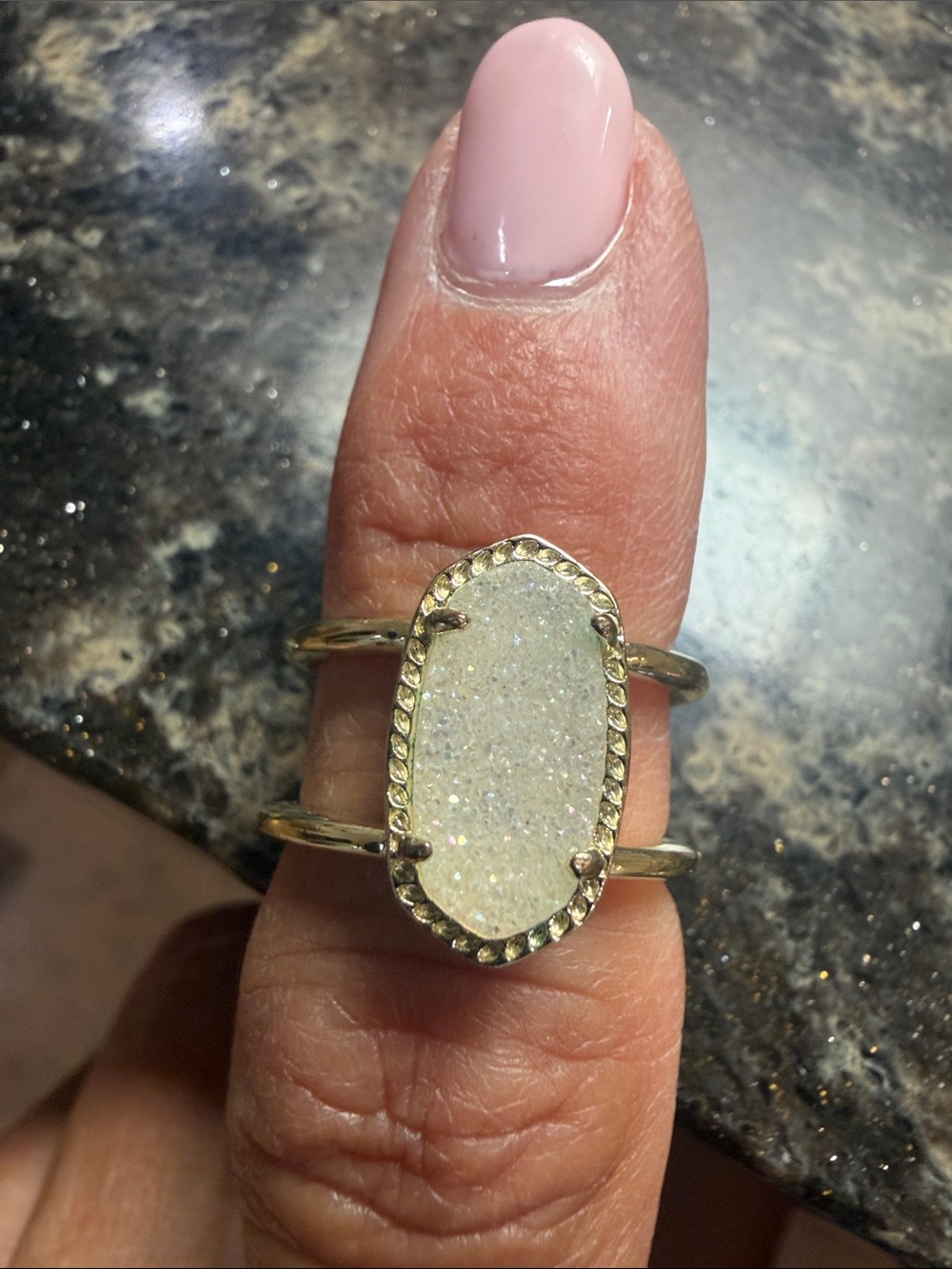 Kendra Scott gold Elyse double band ring